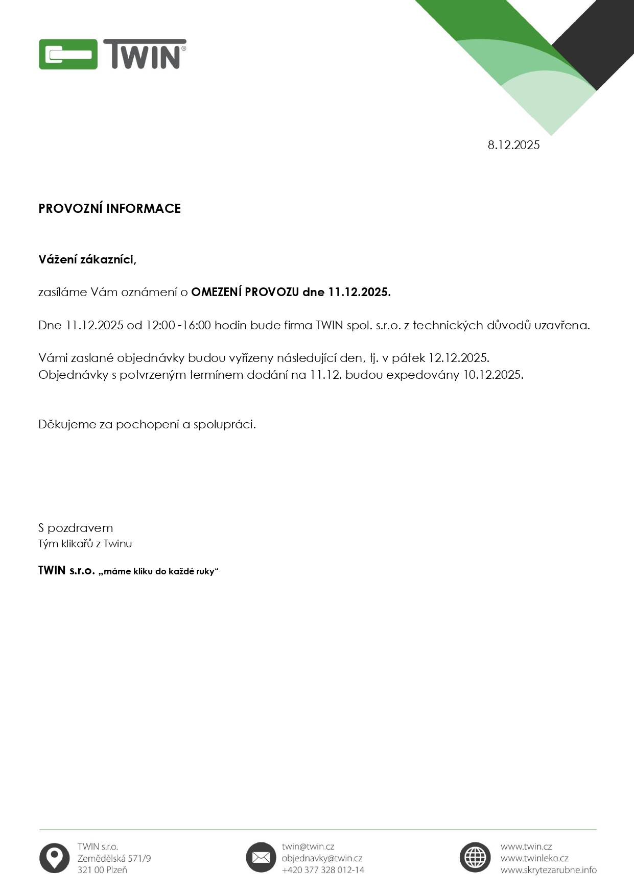 produktové informace